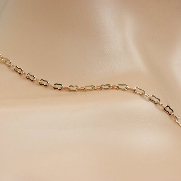 Rose Gold Chain Necklace Gold Plated Dainty Unisex Jewelry, XPNL0002 - Picture 10 of 12
